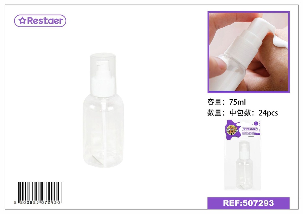 Botella con dosificador 75ml - Accesorios de belleza