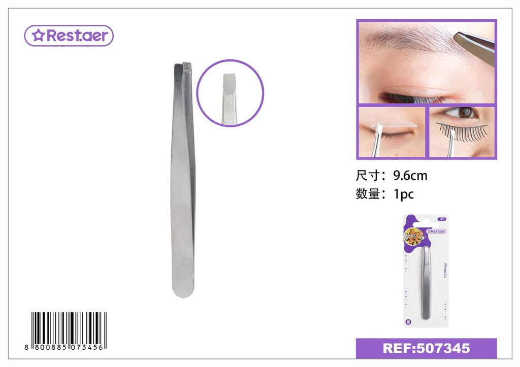 Pinza de cejas 9.6 cm para maquillaje