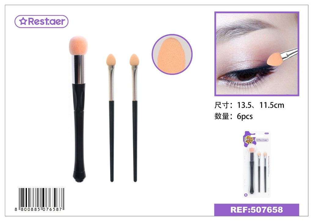 Set para maquillaje 3pcs, herramientas de belleza