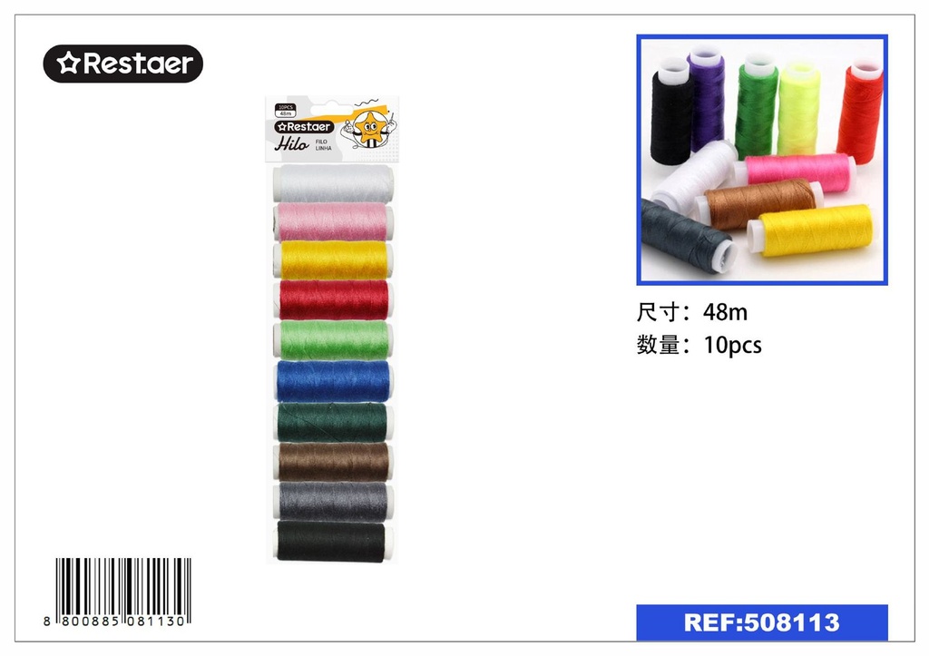 Hilo de coser surtido 10pcs