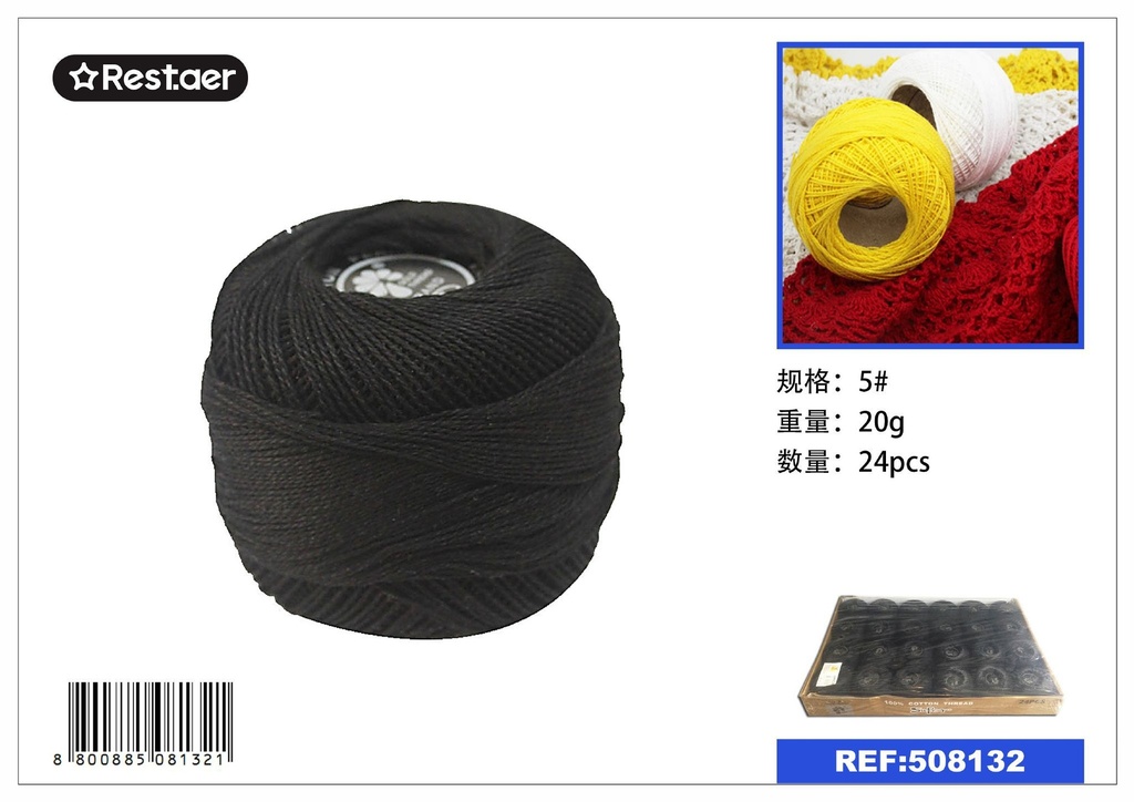 Hilo de bordar 5 (24 piezas) 20g - Material de costura