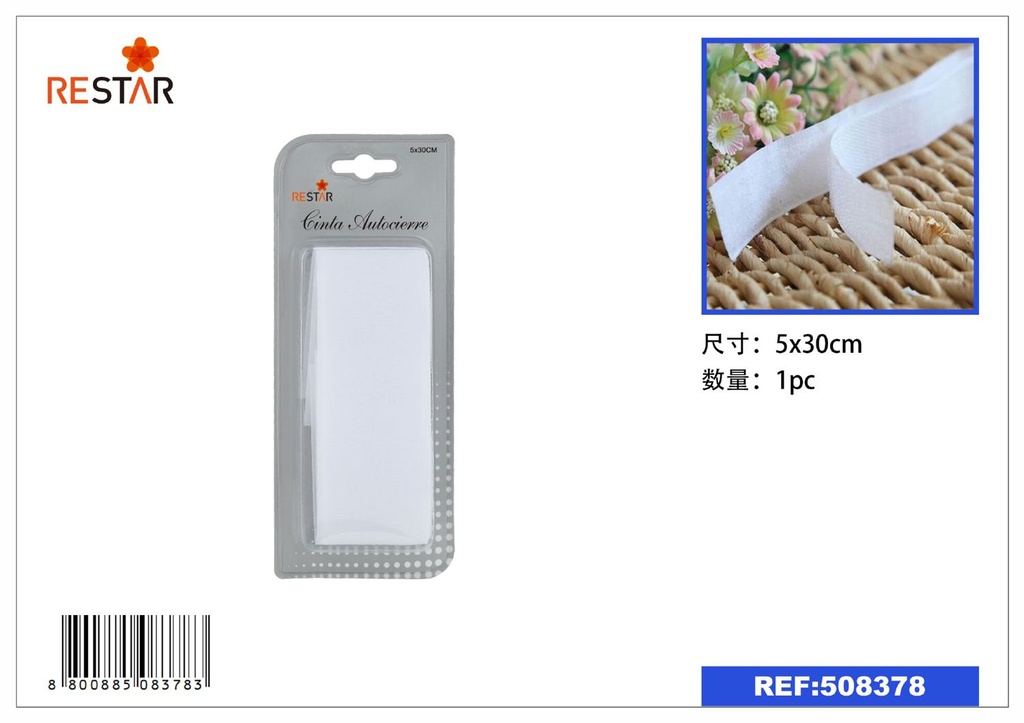 Cinta autoadhesiva 5*30 cm blanco - Mercería