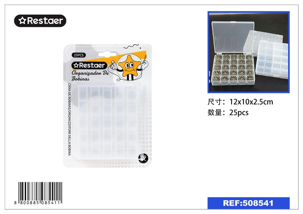 Organizador de bobinas 25PCS 12x10cm - Utensilios de costura