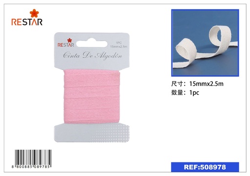 [508978] Cinta de algodón 15MM*2.5M - Material de costura
