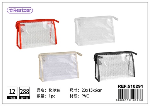 [510291] Neceser Transparente Rectangular 23x15x6 cm - Accesorios de belleza