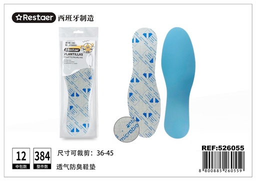 [526055] Plantillas recortables transpirables y antiolor T:36-45