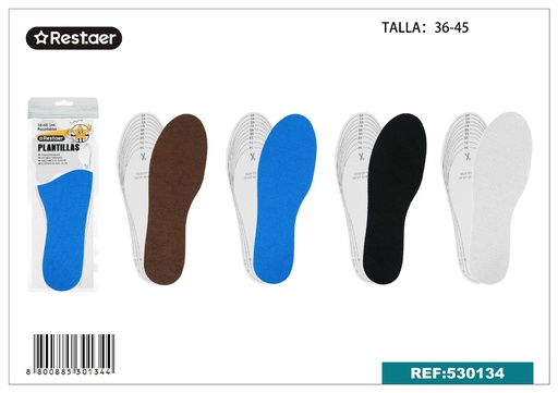 [530134] Plantillas de látex con toalla 3mm para zapatos