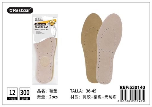 [530140] Plantilla de PVC y cuero látex para zapatos