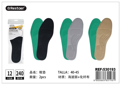 [530193] Plantillas de masaje 28.5x10cm - Plantillas para zapatos