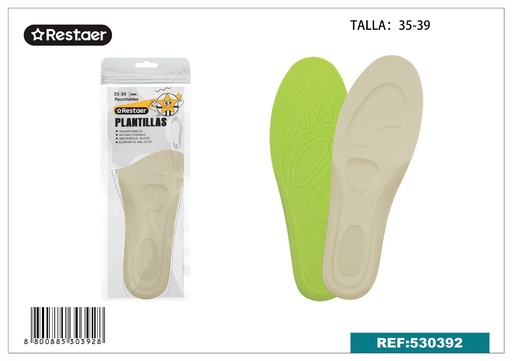 [530392] Plantillas deportivas de algodón 25x8.5cm para mujer