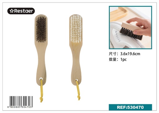 [530470] Cepillo de zapatos con mango de madera - Accesorios para el cuidado del calzado