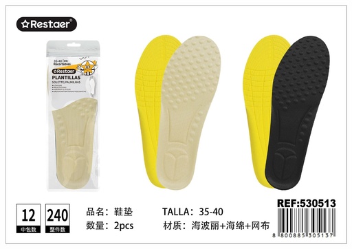 [530513] Plantillas de masaje con puntos (mujer) T35-40 - Accesorios para calzado