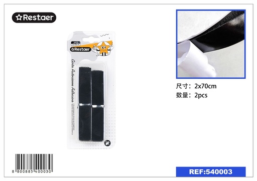 [540003] Cinta autoclips negra 2*70 cm - Suministros de costura