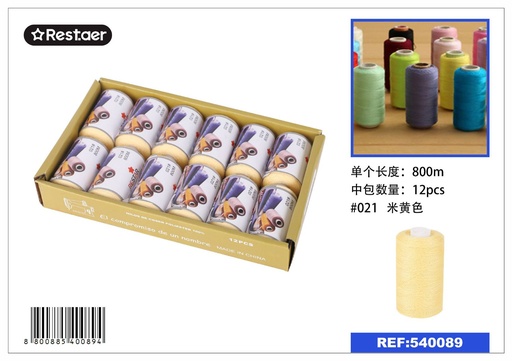 [540089] Hilo de 800 metros color beige - Material de costura