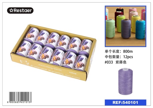 [540101] Hilo de 800 metros color clemátide - Material de costura