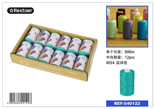 [540122] Hilo de 800 metros color aqua - Material de costura