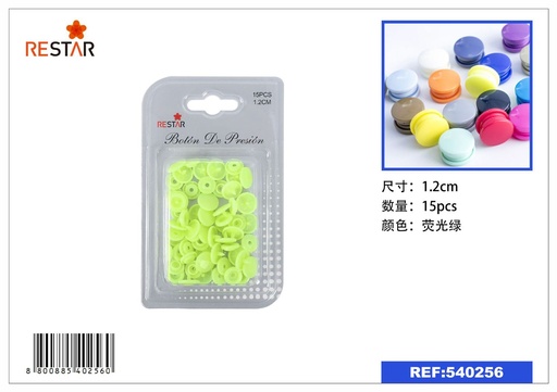 [540256] Botón de presión 15 pcs - Botones y cremalleras