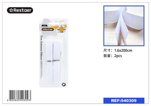 [540309] Cinta autoadhesiva blanca 1.6 cm x 2 m - Material de costura