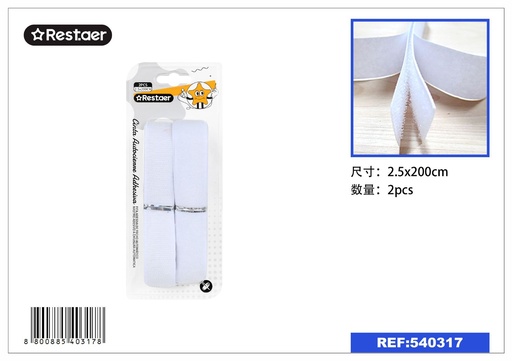 [540317] Cinta autoadhesiva blanca 2.5cmx2m (2pcs) - Accesorios de mercería