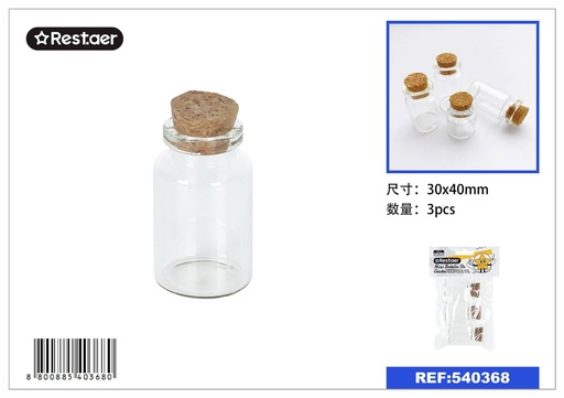 [540368] Mini botella de cristal 30*40MM - Envases y decoración con vidrio