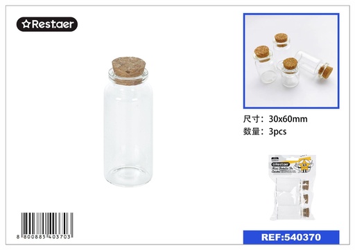 [540370] Mini botella de cristal 30*60MM - Envases y decoración con vidrio