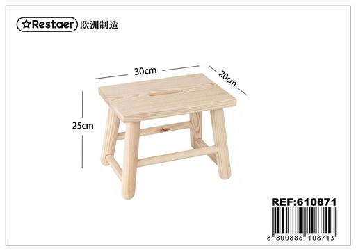 [610871] Banco Fissura 20x30x25cm - Muebles de madera para el hogar