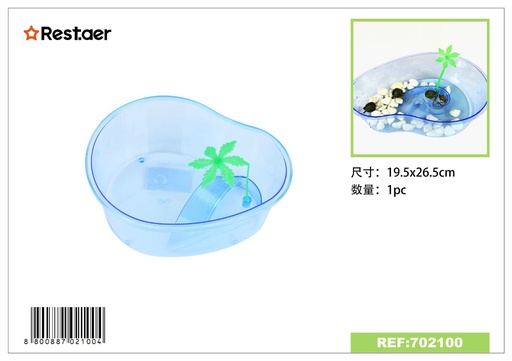 [702100] Recipiente para tortugas sin tapa 26.5x19.5x13 cm - Accesorios para acuarios