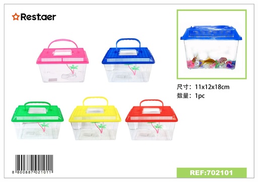 [702101] Recipiente para Tortuga 18x12x11 cm - Accesorios para acuarios