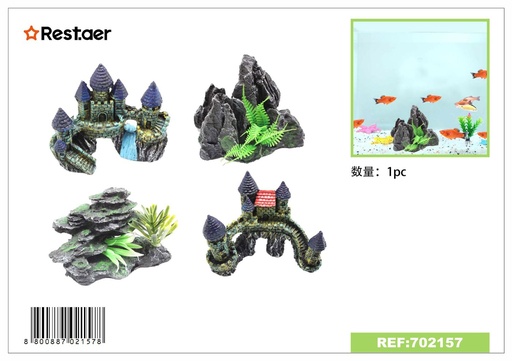 [702157] Adorno de acuario en forma de montaña - Decoraciones para acuarios