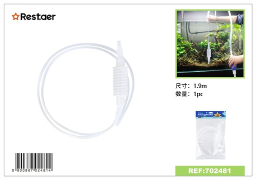 [702481] Sifón con bomba 1.9 m - Accesorios para acuarios