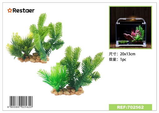 [702562] Adorno para acuarios 20x16cm plantas artificiales para decoración acuática