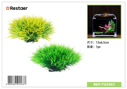 [702563] Adorno para acuarios 13x6.5cm plantas artificiales