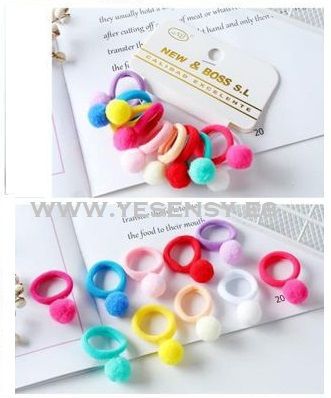 [8875588032307] Goma pompón 12 unidades - Accesorios decorativos y peinados