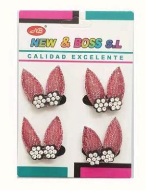 [8875588131253] Pack de 4 pinzas de pelo 12/u