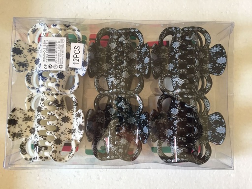 [8875588162042] Pinza de pelo de 9 cm en 12 piezas N.BOSS - Accesorios para el cabello
