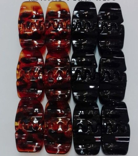 [8875588300529] Pinza de pelo negra 4.5 cm 24/u - Accesorios para el cabello