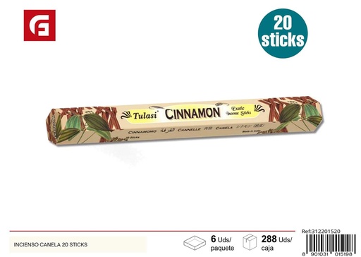 [312201520] Incienso de canela 20 sticks para aromatización de ambientes