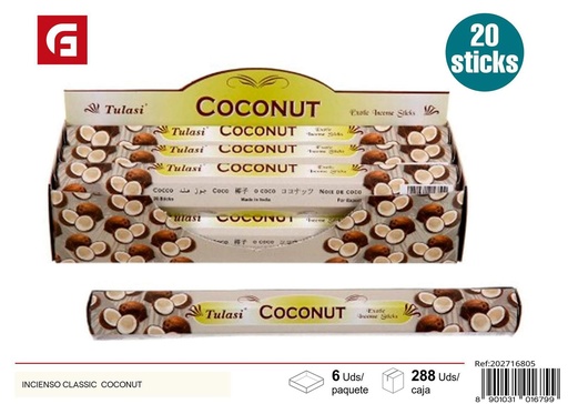[202716805] Incienso clásico de coco para ambientar el hogar