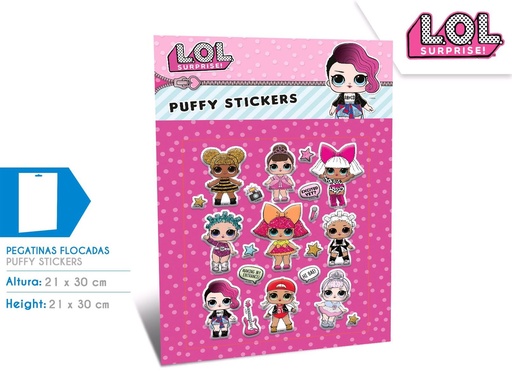 [3078LOLPF] Set de 20 stickers Puffy LOL Surprise para decorar y jugar