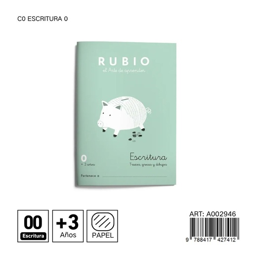 [A002946] Cuaderno de preescritura para aprendizaje y práctica escolar
