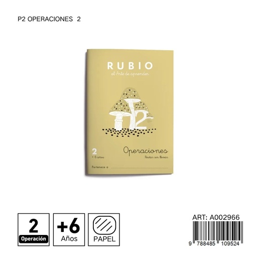 [A002966] Cuaderno de matemáticas 2 - Operaciones 2
