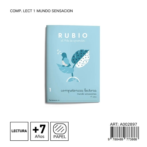 [A002897] Cuaderno de ejercicios competencia lectora 1 para niños