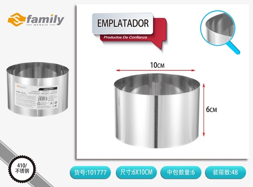 [101777] Emplatador circular 6x10cm - Utensilios de repostería