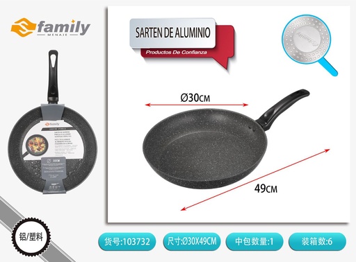 [103732] Sartén de aluminio antiadherente 30cm para cocinar