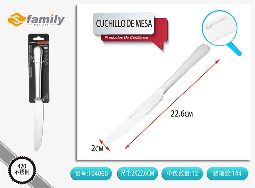 [104060] Cuchillo de mesa 2 piezas - Utensilios de mesa