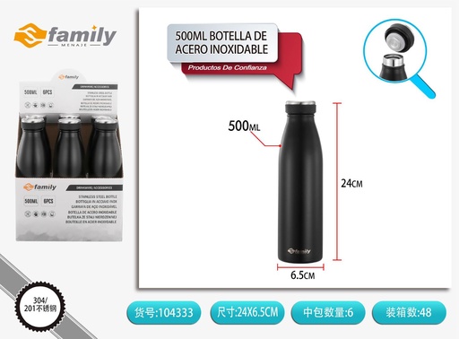 [317104333] Botella de acero inoxidable food-grade 500 ml - Utensilios de cocina