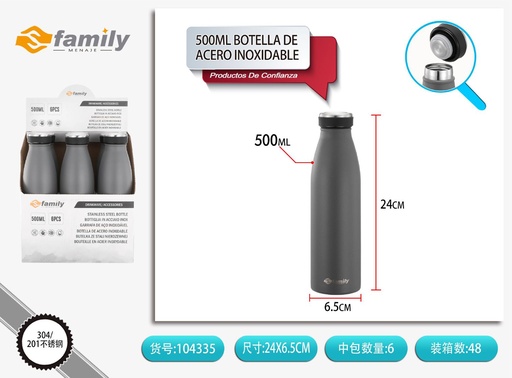 [317104335] Botella de acero inoxidable food-grade 500 ml - Utensilios de cocina