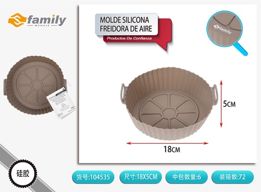 [104535] Molde de silicona para freidora de aire redondo 15-18cm 60g - Artículos de repostería y utensilios
