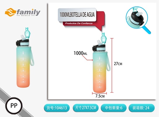 [104613] Botella de agua 1000ml - Utensilios de cocina 