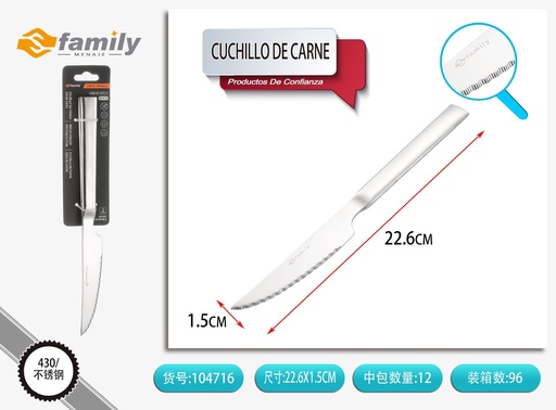 [104716] Cuchillo de carne 2 piezas de acero inoxidable para mesa